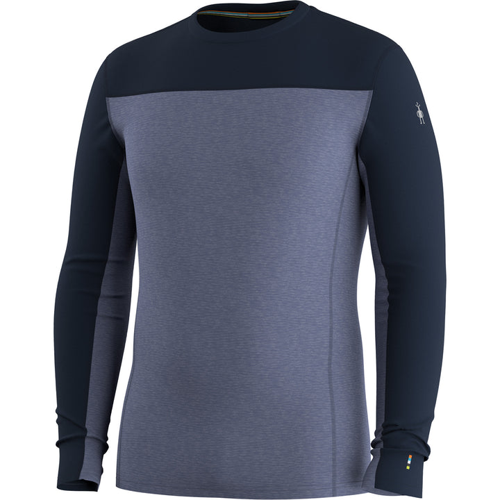 Smartwool Classic Thermal Merino Base Layer Colorblock Crew Top - Men's Deep Navy-Nightfall Blue
