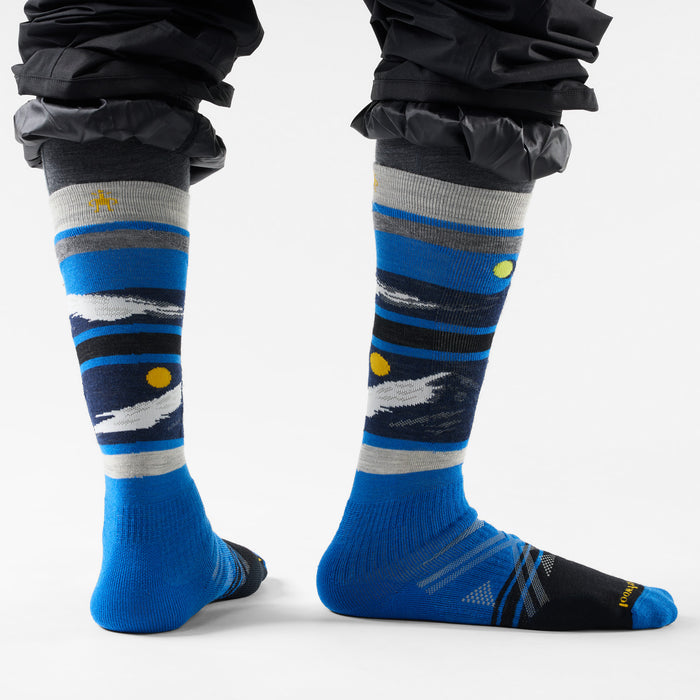 Smartwool Full Cushion Midnight Ski Pattern OTC Socks Laguna Blue