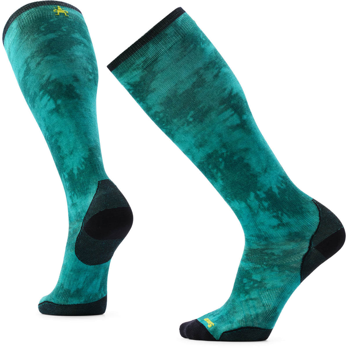 Smartwool Ski Zero Cushion Shale Print OTC Socks Dusty Teal