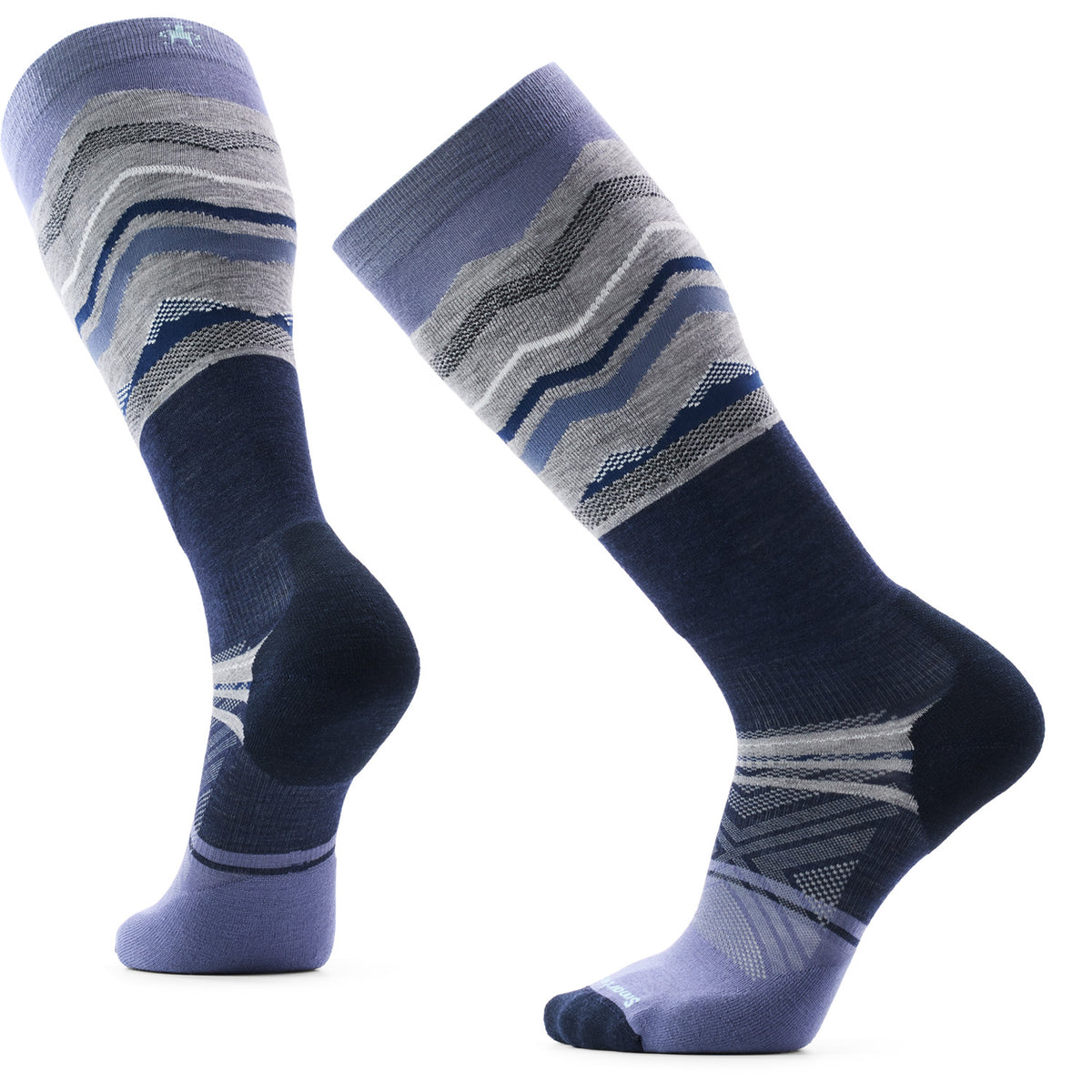 Smartwool Ski Targeted Cushion Expanding Horizons OTC Socks Nightfall Blue