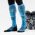 Smartwool Ski Targeted Cushion Storm Peak Print OTC Socks Nightfall Blue