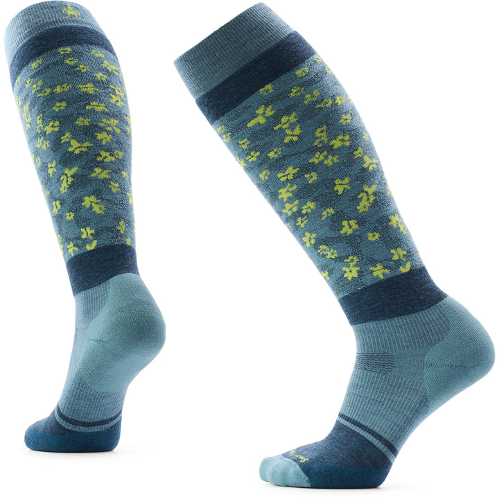 Smartwool Snowboard Targeted Cushion Wild Blossom OTC Socks - Women's Dusty Teal