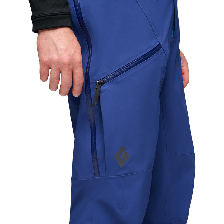 Black Diamond Recon Stretch Bibs - Men's Twilight Blue-Vertical Blue