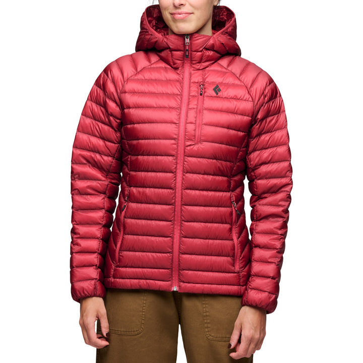 Black Diamond Deploy Down 1.0 Hoodie - Women's Mineral Red