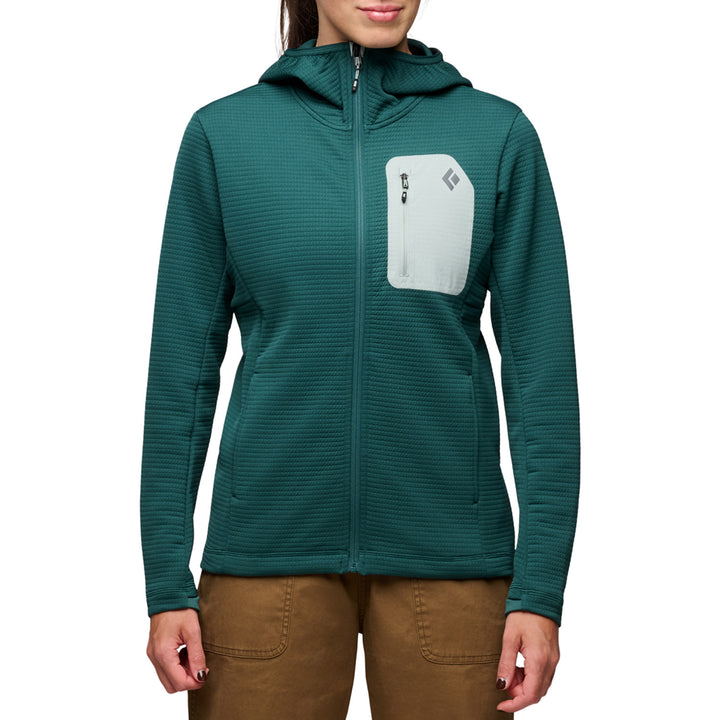 Black Diamond Diverge Full Zip Hoodie - Women's Deep Woods