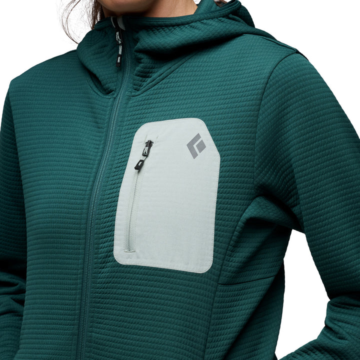 Black Diamond Diverge Full Zip Hoodie - Women's Deep Woods