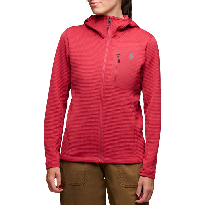Black Diamond Diverge Full Zip Hoodie - Women's Mineral Red