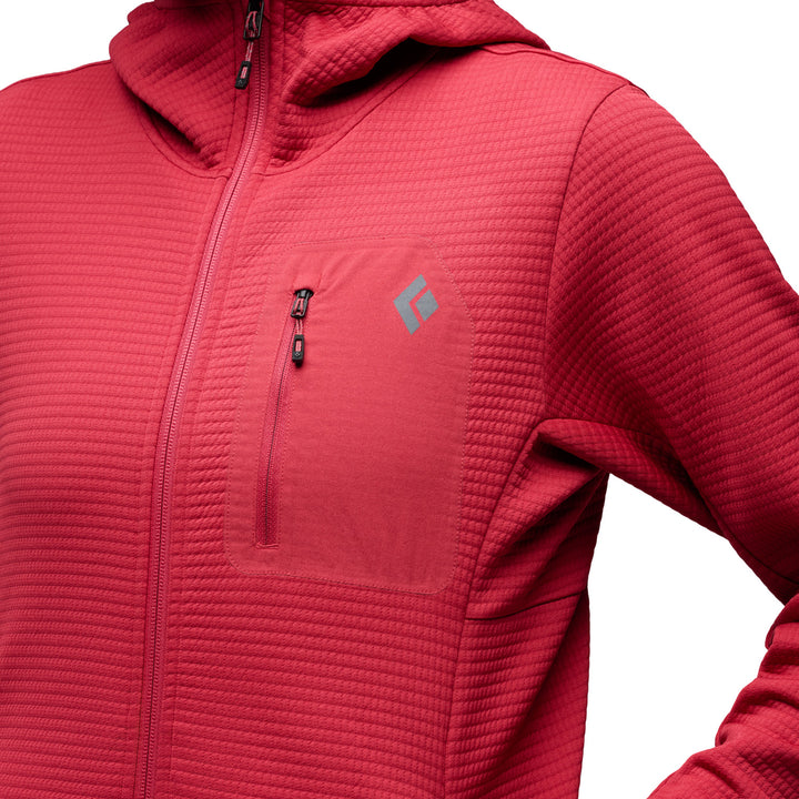 Black Diamond Diverge Full Zip Hoodie - Women's Mineral Red