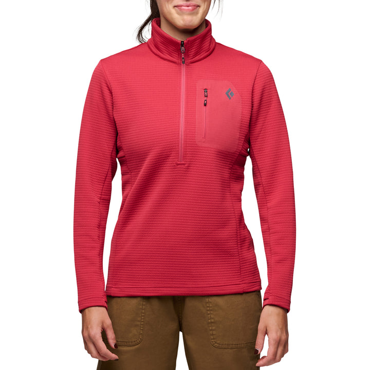 Black Diamond Diverge Half Zip Jacket - Women's Mineral Red