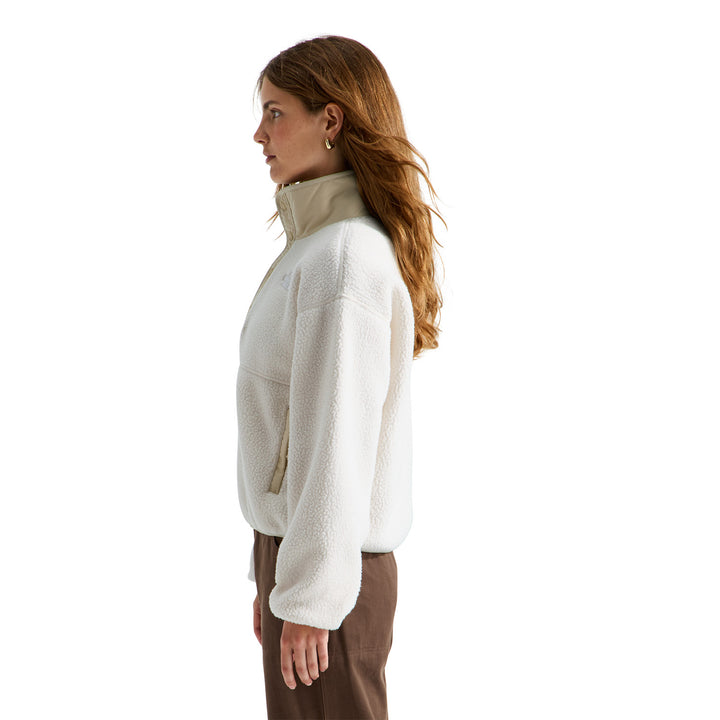 The North Face Cragmont ½ Snap Fleece Jacket - Women's White Dune/Desert Stone