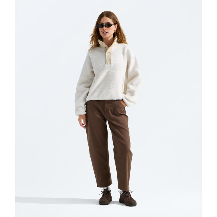The North Face Cragmont ½ Snap Fleece Jacket - Women's White Dune/Desert Stone