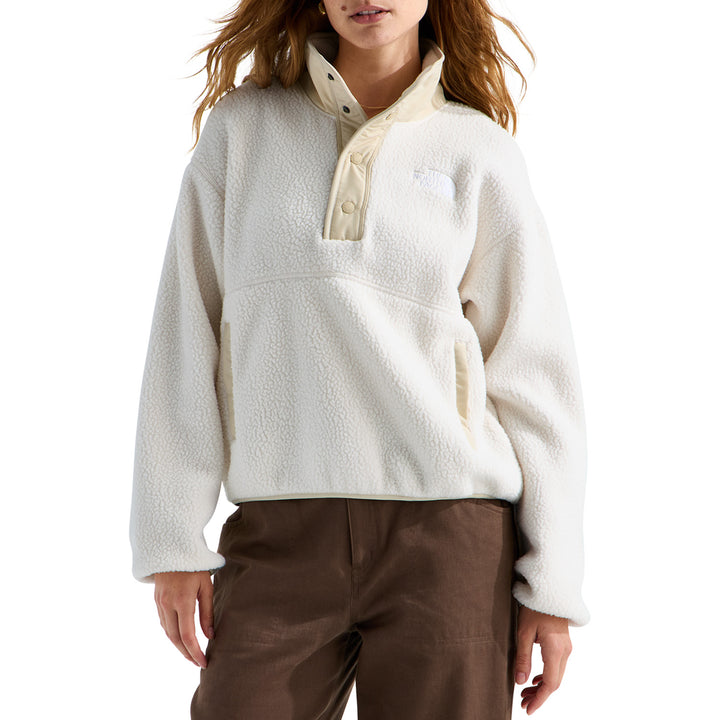 The North Face Cragmont ½ Snap Fleece Jacket - Women's White Dune/Desert Stone