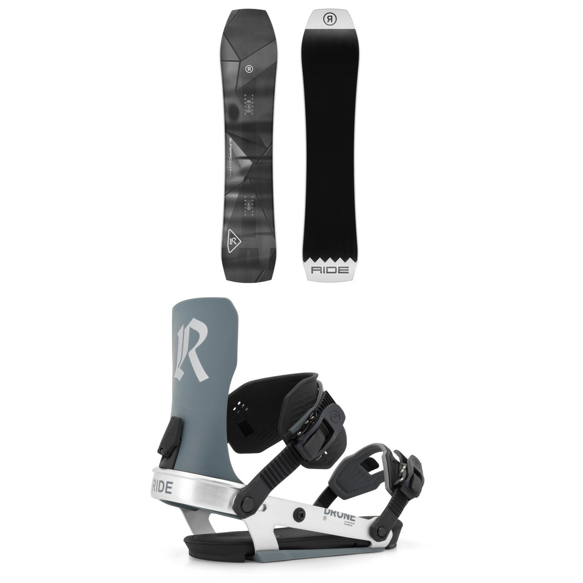 Ride Superpig Snowboard + Drone Snowboard Bindings 2027