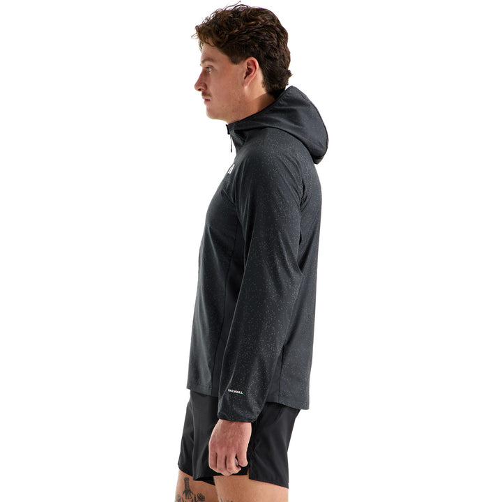 The North Face Fontanales Reflective Wind Jacket- Men's TNF Black Seed Reflective Print