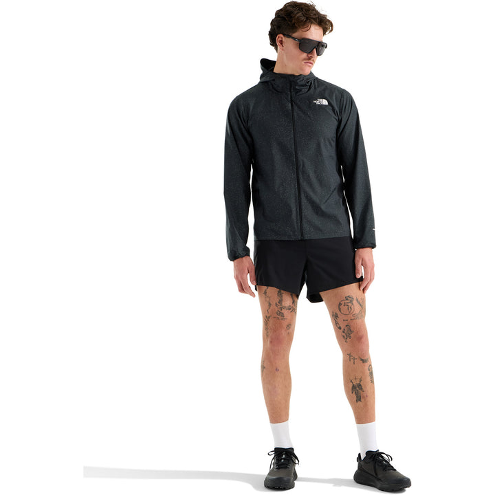The North Face Fontanales Reflective Wind Jacket- Men's TNF Black Seed Reflective Print