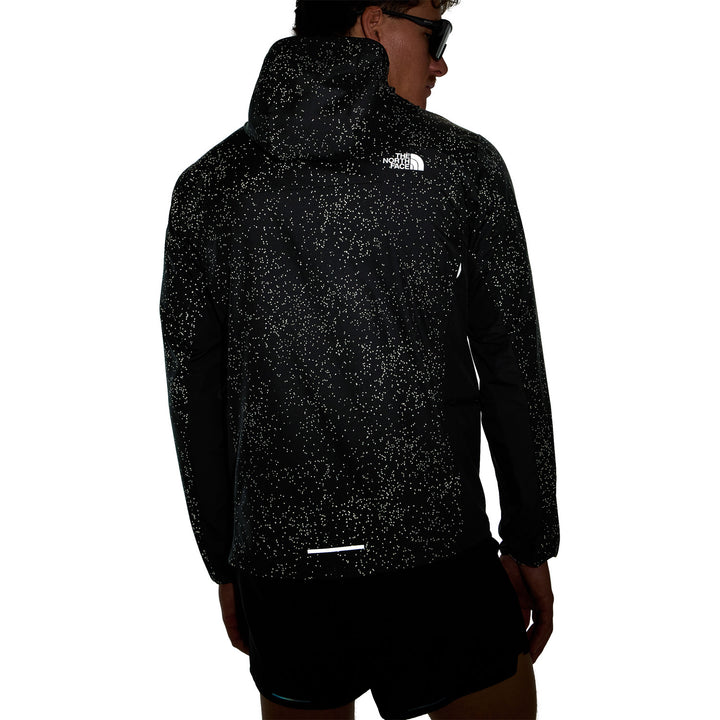 The North Face Fontanales Reflective Wind Jacket- Men's TNF Black Seed Reflective Print