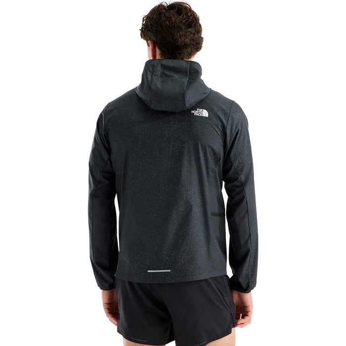 The North Face Fontanales Reflective Wind Jacket- Men's TNF Black Seed Reflective Print