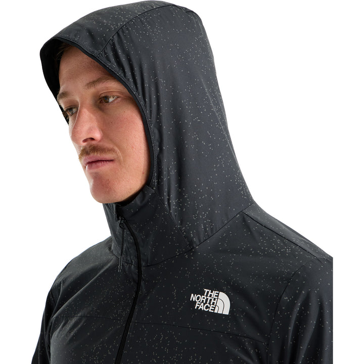 The North Face Fontanales Reflective Wind Jacket- Men's TNF Black Seed Reflective Print
