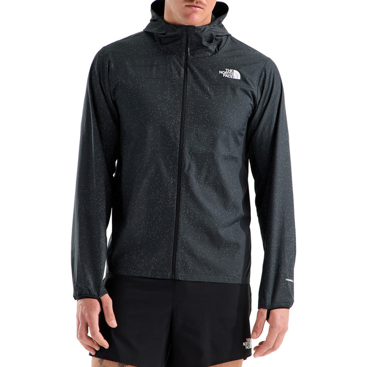 The North Face Fontanales Reflective Wind Jacket- Men's TNF Black Seed Reflective Print