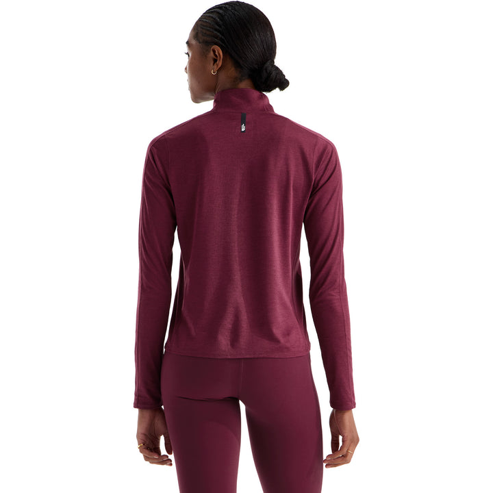 The North Face Jaida 1/4 Zip - Women's Burgundy Crush Light Heather