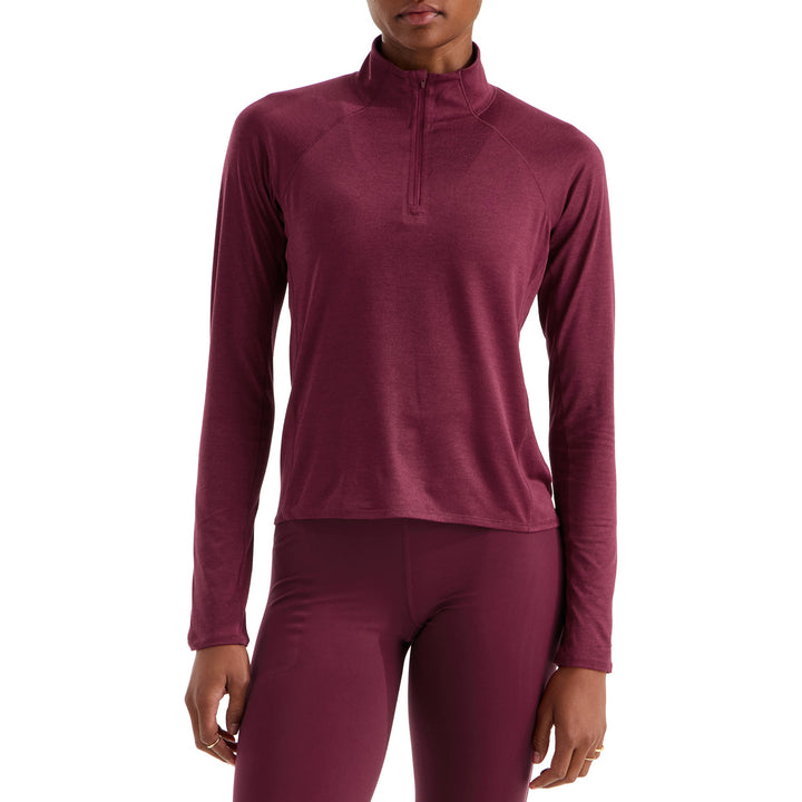 The North Face Jaida 1/4 Zip - Women's Burgundy Crush Light Heather