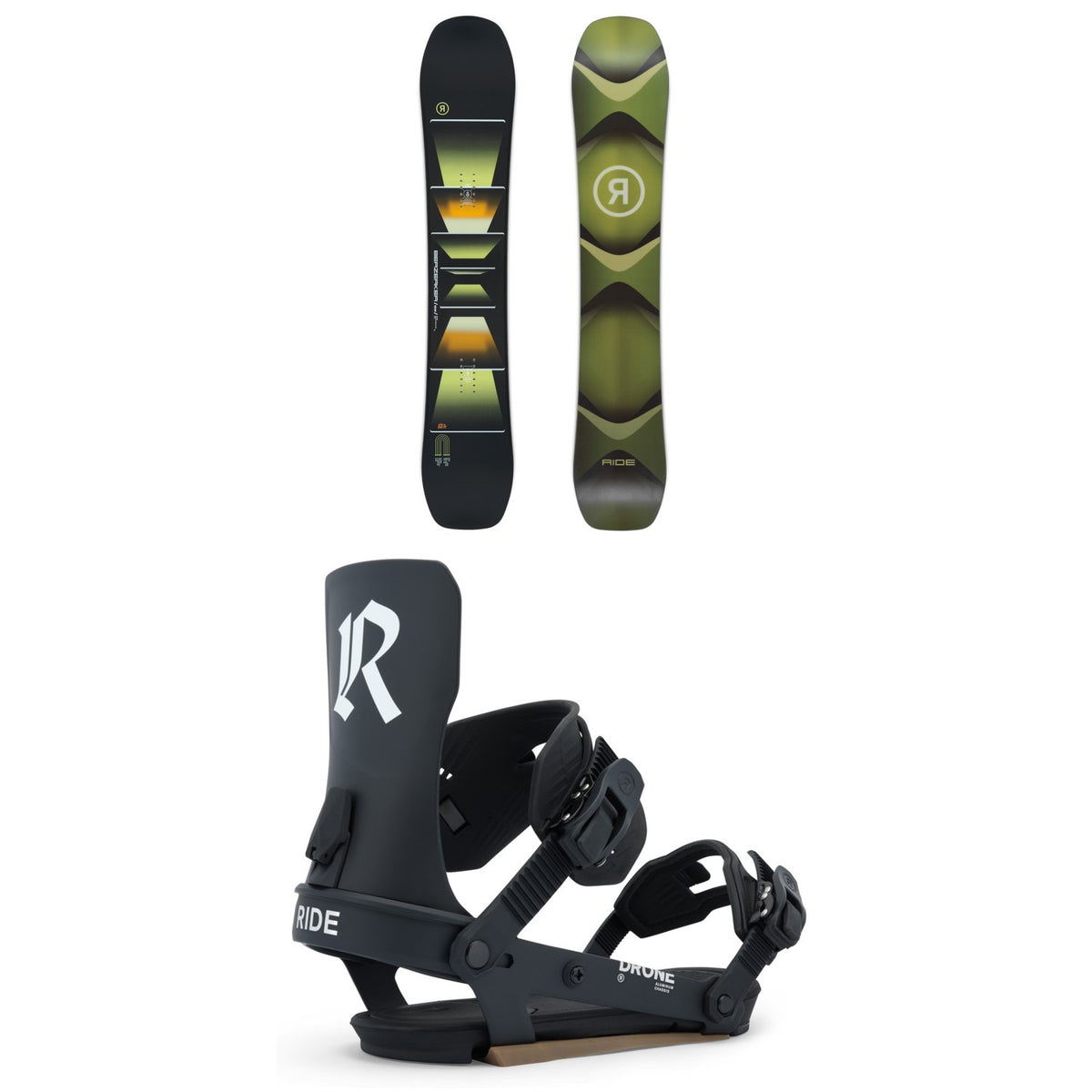 Ride Berzerker Snowboard + Drone Snowboard Bindings 2027