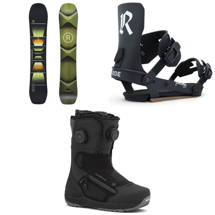 Ride Berzerker Snowboard + Drone Snowboard Bindings + Insano Snowboard Boots 2027