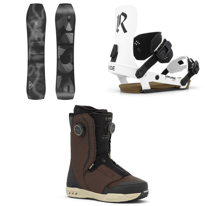Ride Warpig Snowboard + Drone Snowboard Bindings + Lasso Pro Snowboard Boots 2027