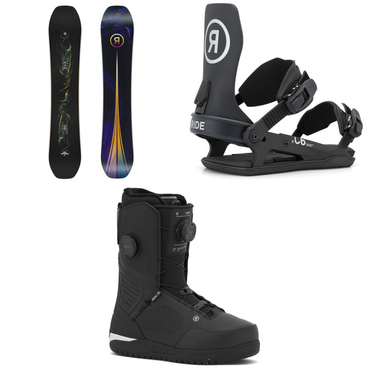 Ride Shadowban Snowboard + C-6 Snowboard Bindings + Lasso Boa Snowboard Boots 2027