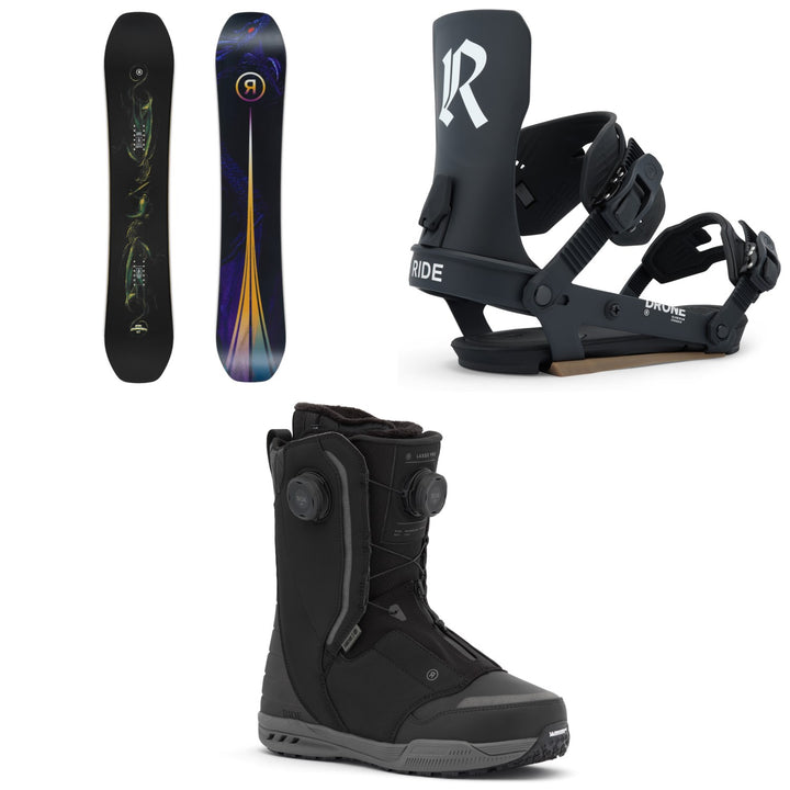 Ride Shadowban Snowboard + Drone Snowboard Bindings + Lasso Pro Snowboard Boots 2027