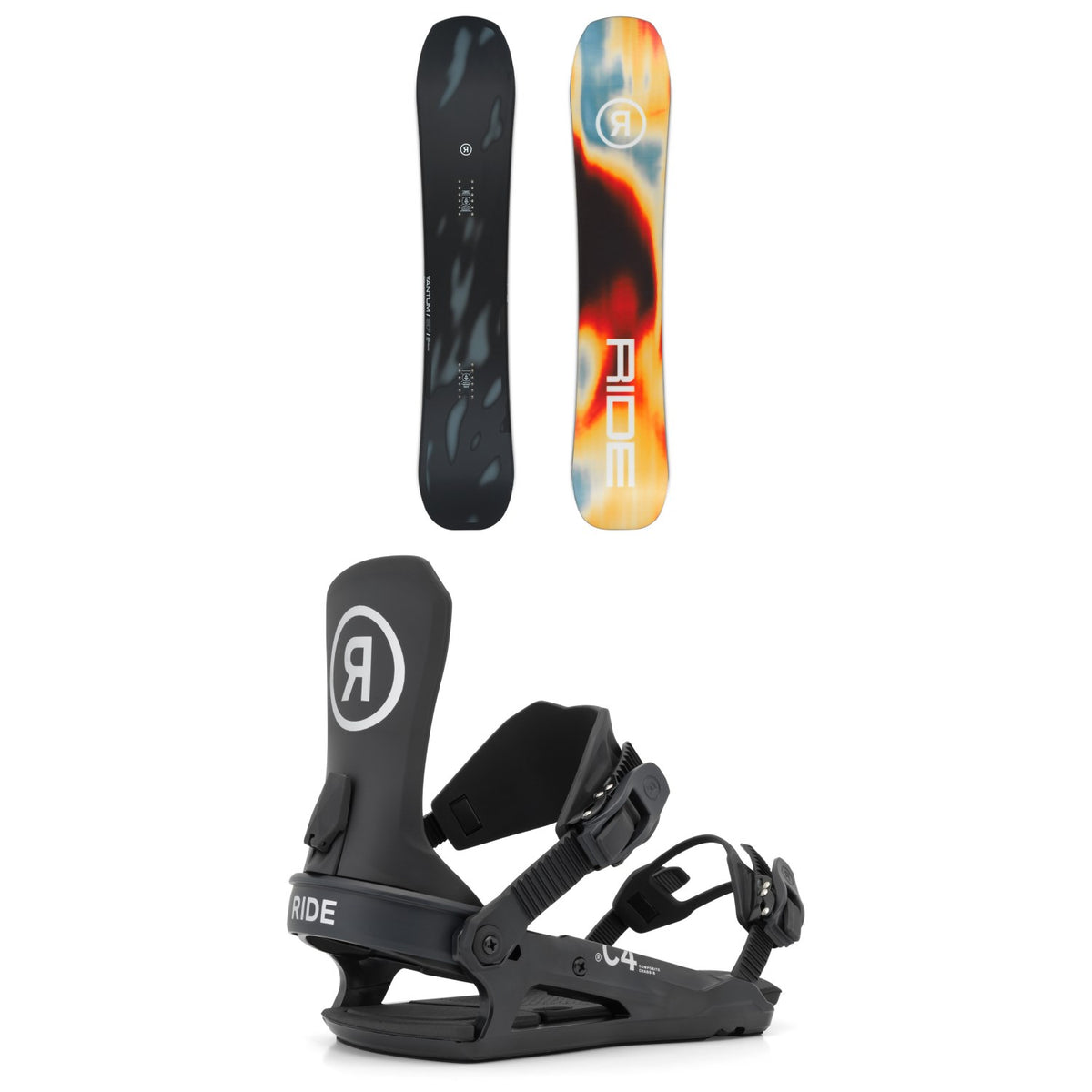 Ride Vantum Snowboard + C-4 Snowboard Bindings 2027