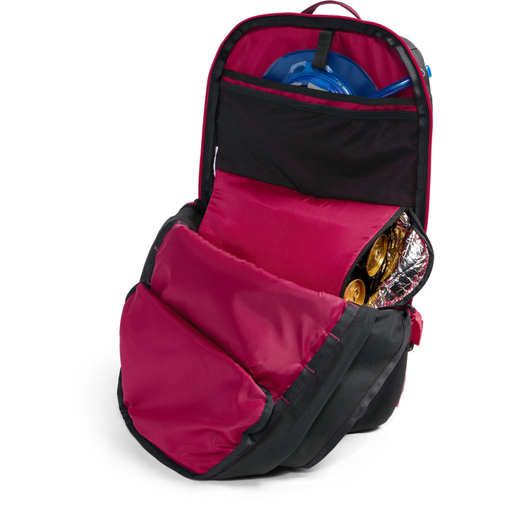 The North Face Snowdrift 22+6 Backpack Burgundy Crush/TNF Black