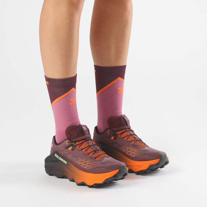 Salomon Ultra Glide 4 Shoes - Women's Huckleberry/Black/ Red Orange