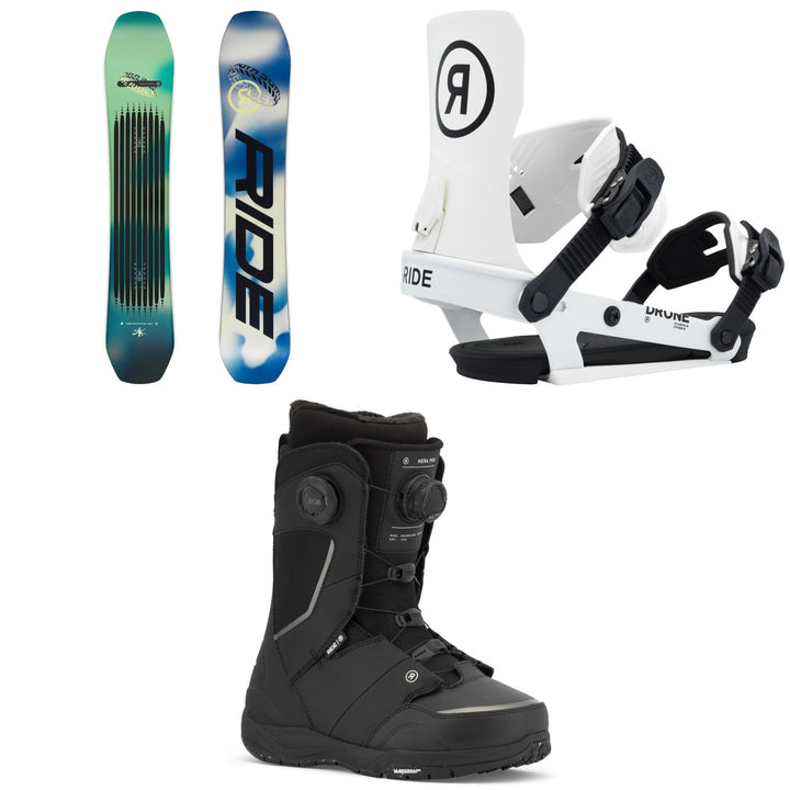 Ride Moderator Snowboard + Drone Snowboard Bindings + Hera Pro Snowboard Boots - Women's 2026
