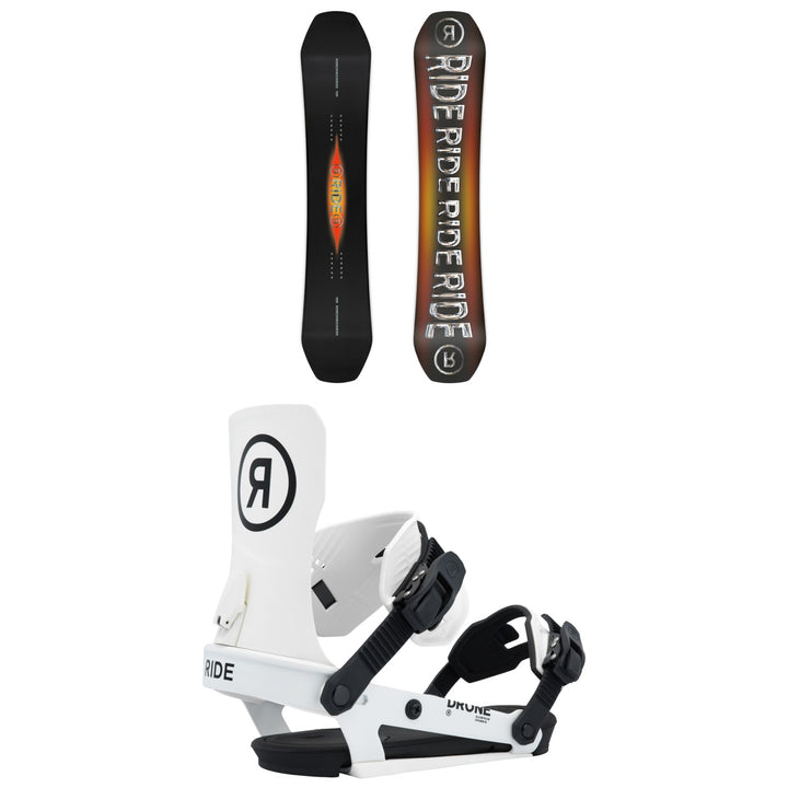 Ride Benchwarmer Snowboard + Drone Snowboard Bindings - Women's 2026