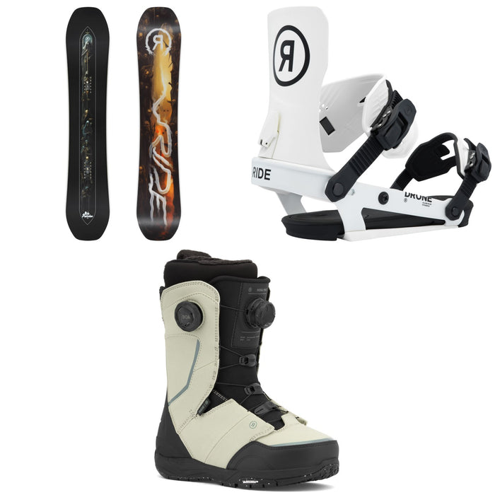 Ride Shadowban Snowboard + Drone Snowboard Bindings + Hera Pro Snowboard Boots - Women's 2026