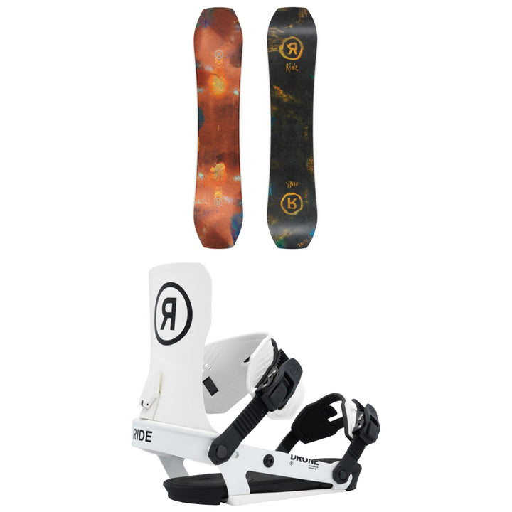 Ride Twinpig Snowboard + Drone Snowboard Bindings - Women's 2026