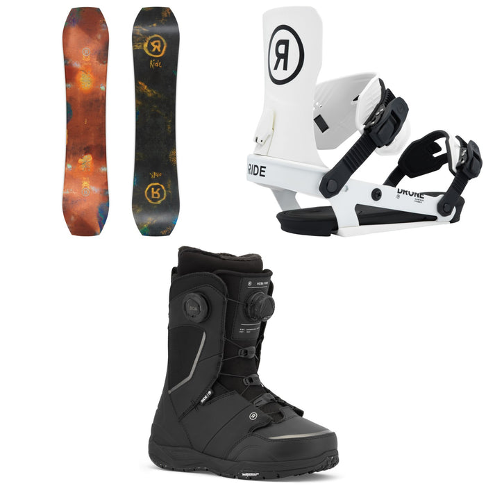 Ride Twinpig Snowboard + Drone Snowboard Bindings + Hera Pro Snowboard Boots - Women's 2026