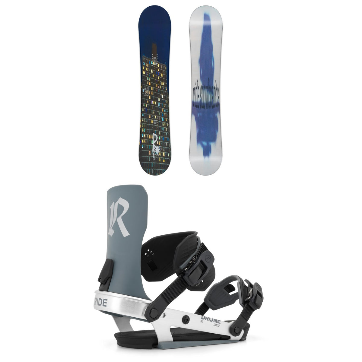 Ride Kink Snowboard + Drone Snowboard Bindings 2027