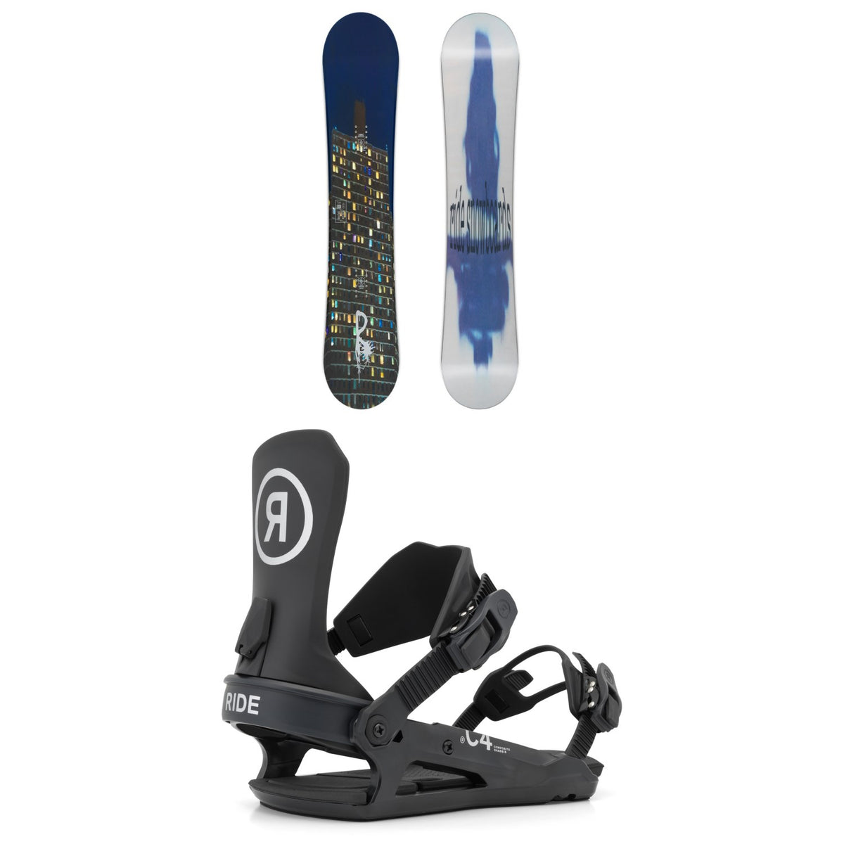 Ride Kink Snowboard + C-4 Snowboard Bindings 2027