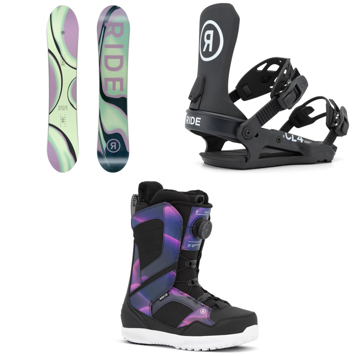 Ride Compact Snowboard + CL-4 Snowboard Bindings + Sage Snowboard Boots - Women's 2027