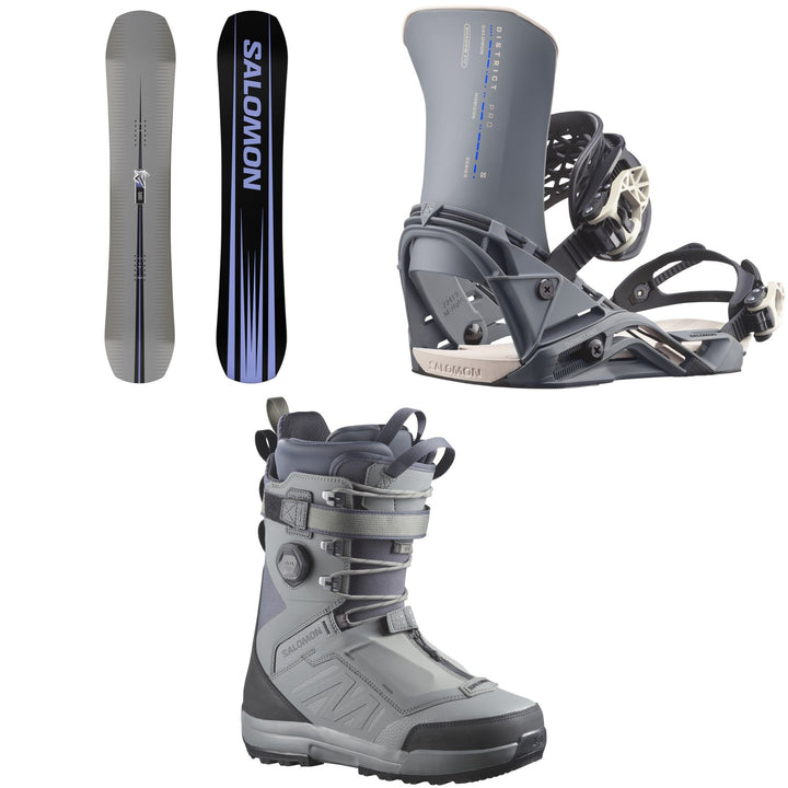 Salomon Assassin Pro Snowboard + District Pro Snowboard Bindings + Echo Lace SJ Boa Snowboard Boots 2027