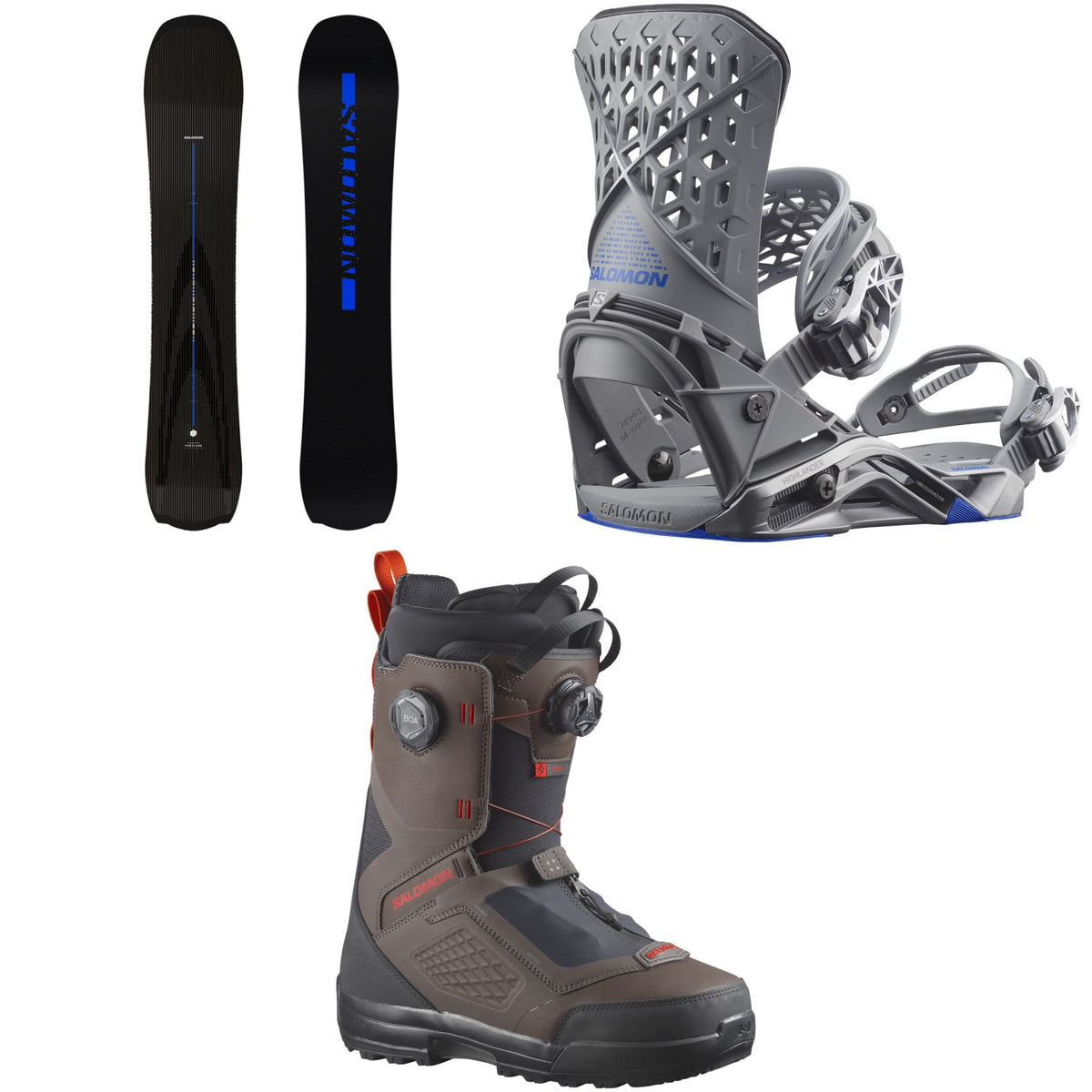 Salomon Fastlane Snowboard + Highlander Snowboard Bindings  + Echo Dual Boa Snowboard Boots 2027