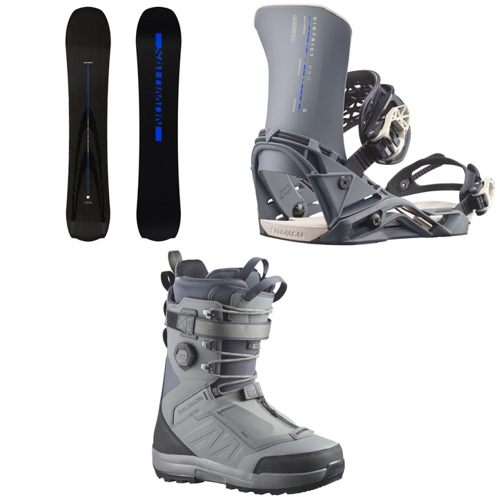 Salomon Fastlane Snowboard + District Pro Snowboard Bindings + Echo Lace SJ Boa Snowboard Boots 2027
