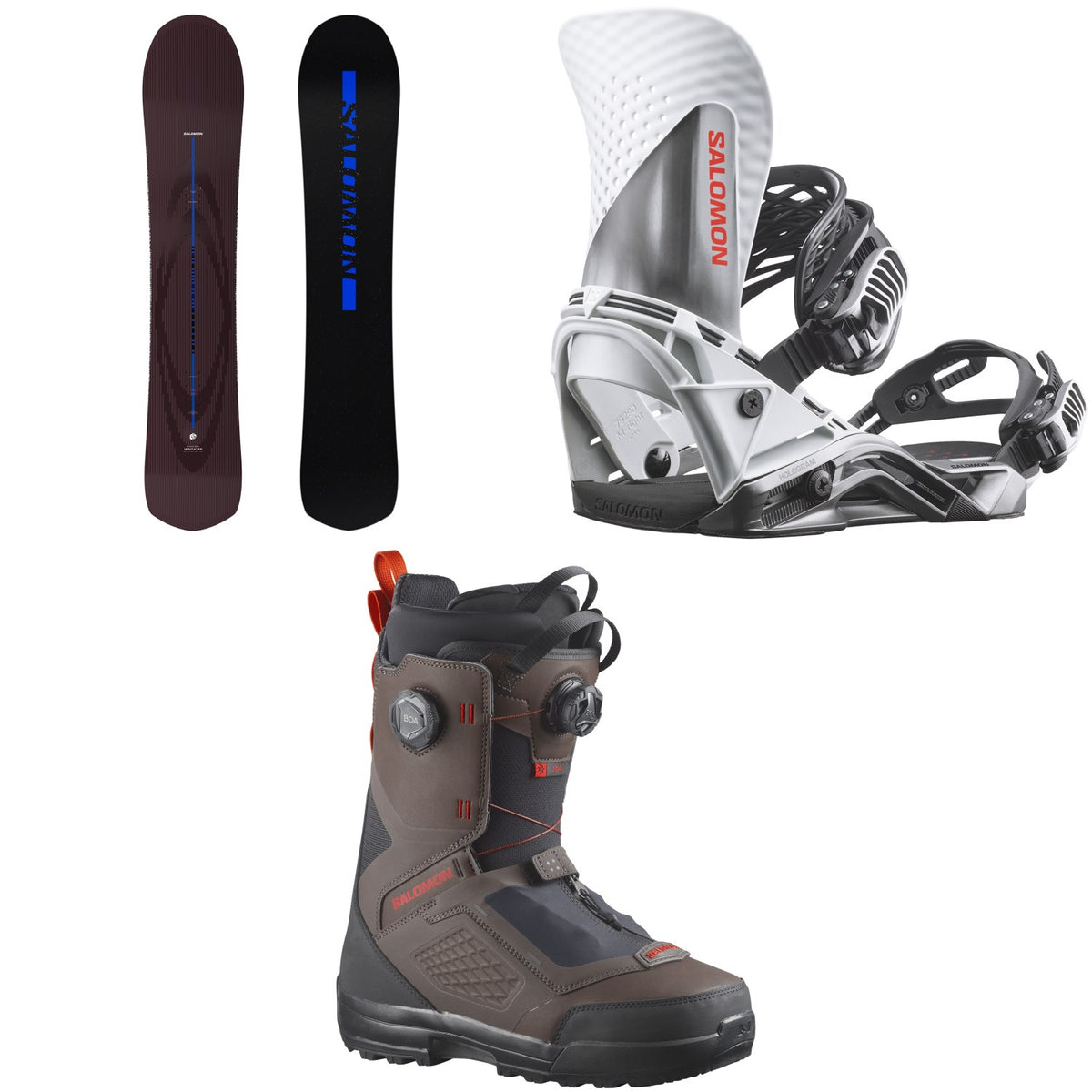 Salomon Indicator Snowboard + Hologram Snowboard Bindings + Echo Dual Boa Snowboard Boots 2027