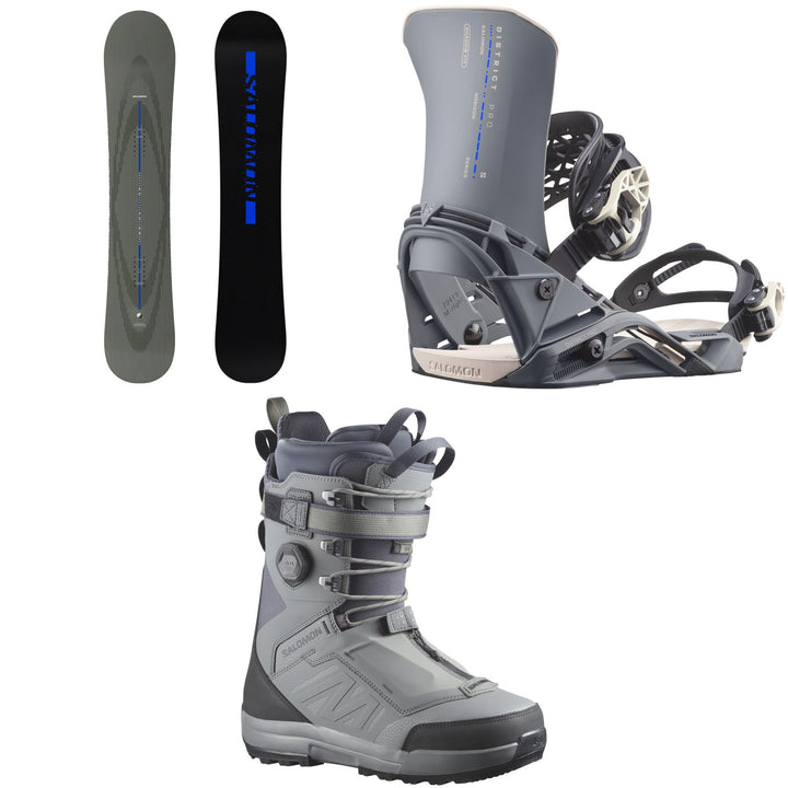 Salomon Highpath Snowboard + District Pro Snowboard Bindings + Echo Lace SJ Boa Snowboard Boots 2027