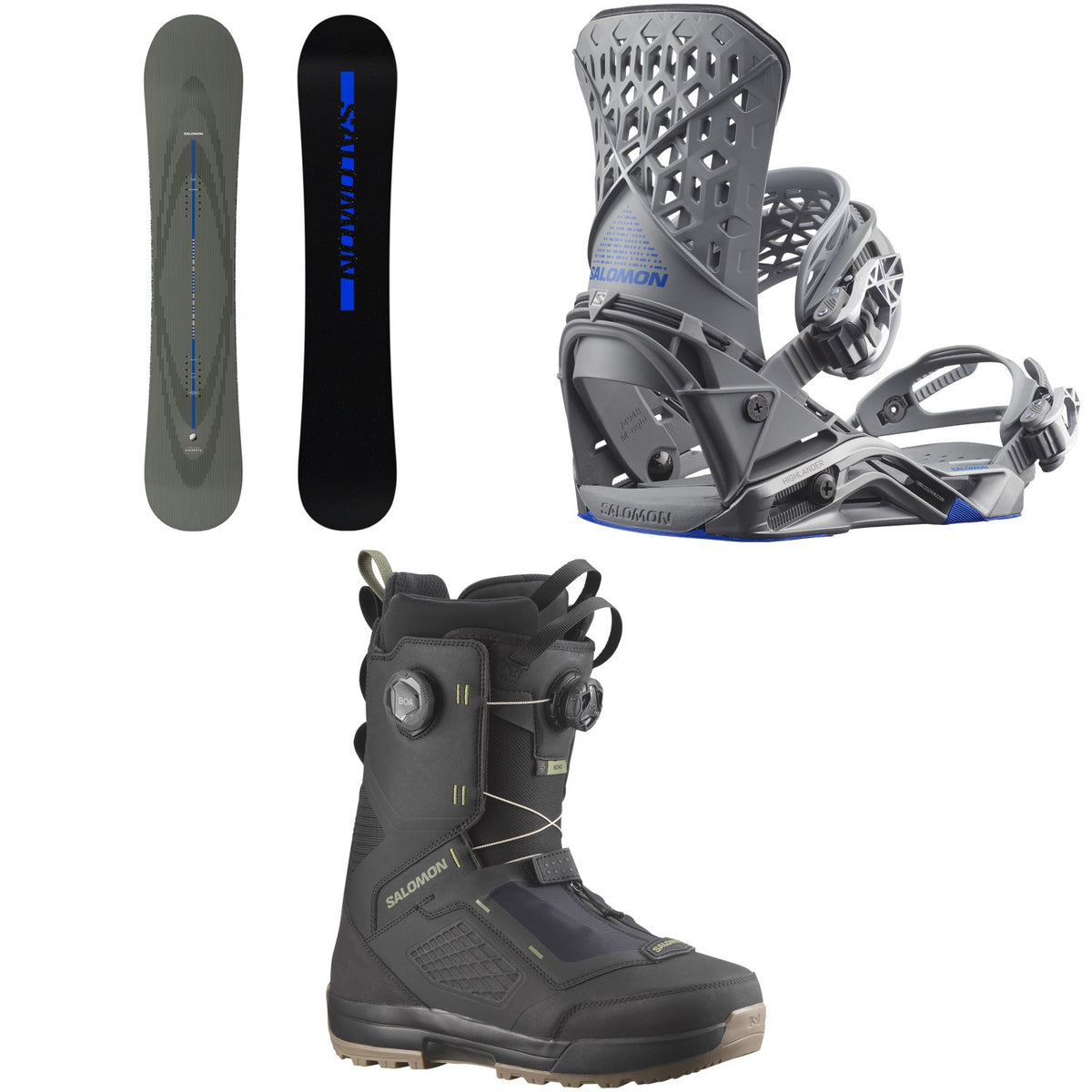 Salomon Highpath Snowboard + Highlander Snowboard Bindings + Echo Dual Boa Snowboard Boots 2027