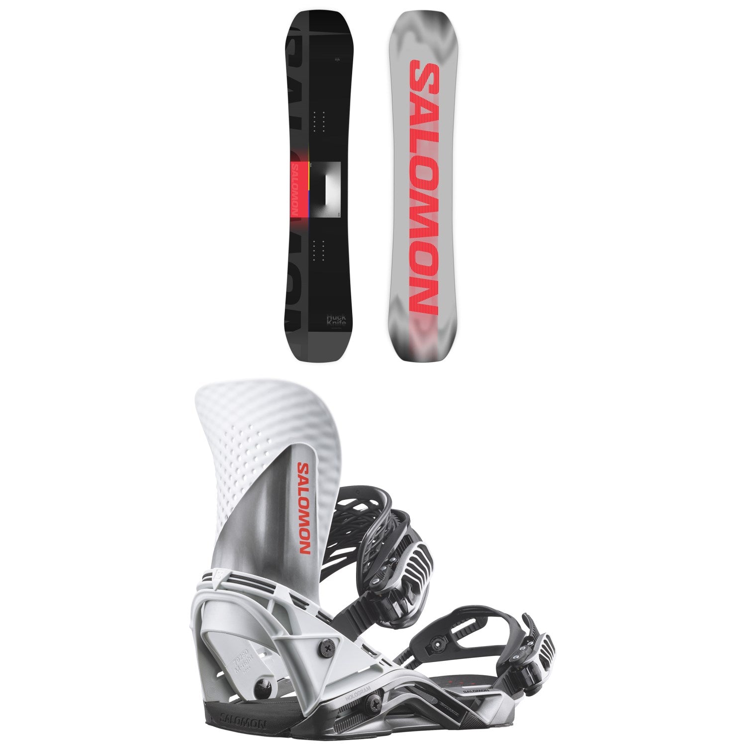 Salomon Huck Knife Pro Snowboard + Hologram Snowboard Bindings