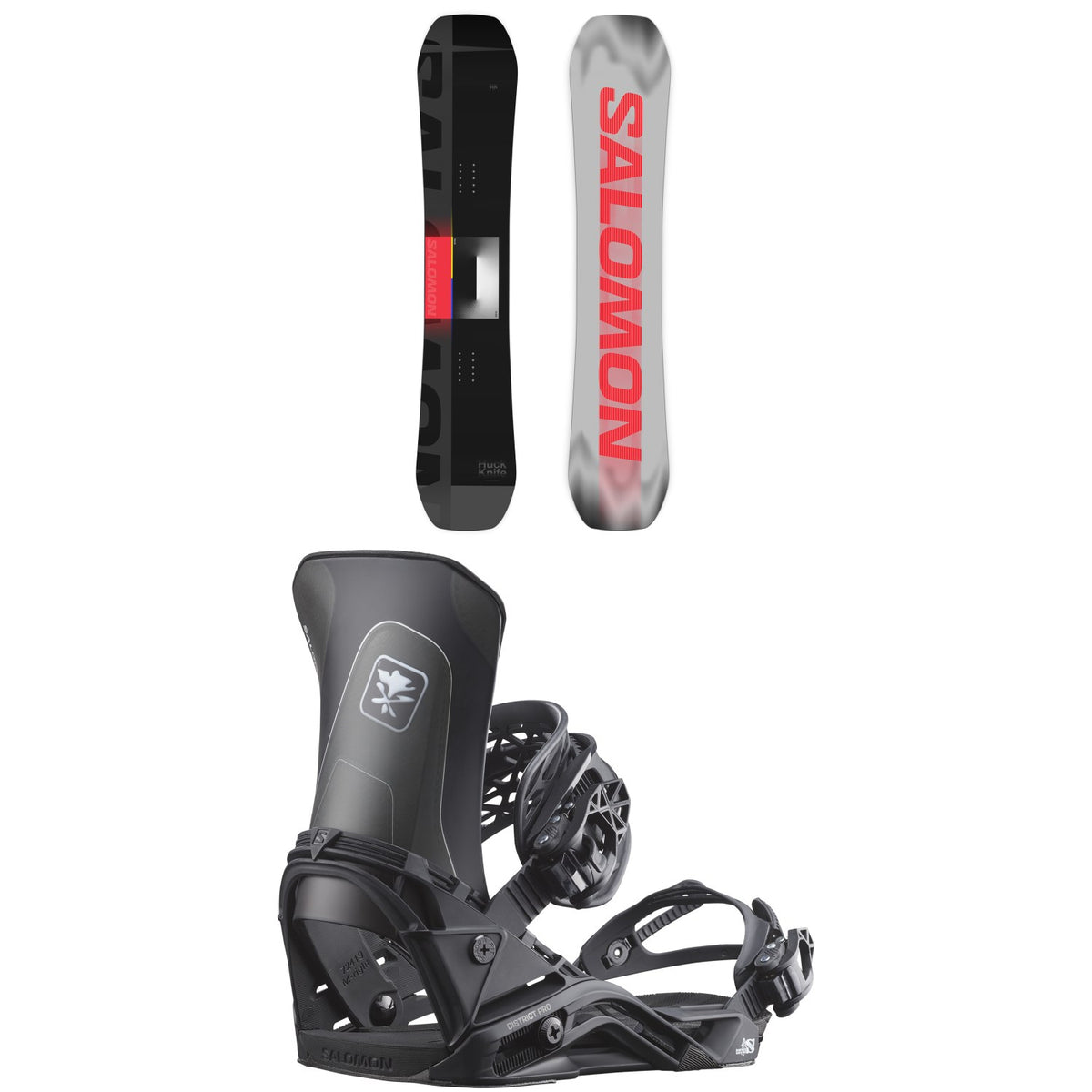Salomon Huck Knife Pro Snowboard + District Pro Snowboard Bindings 2027