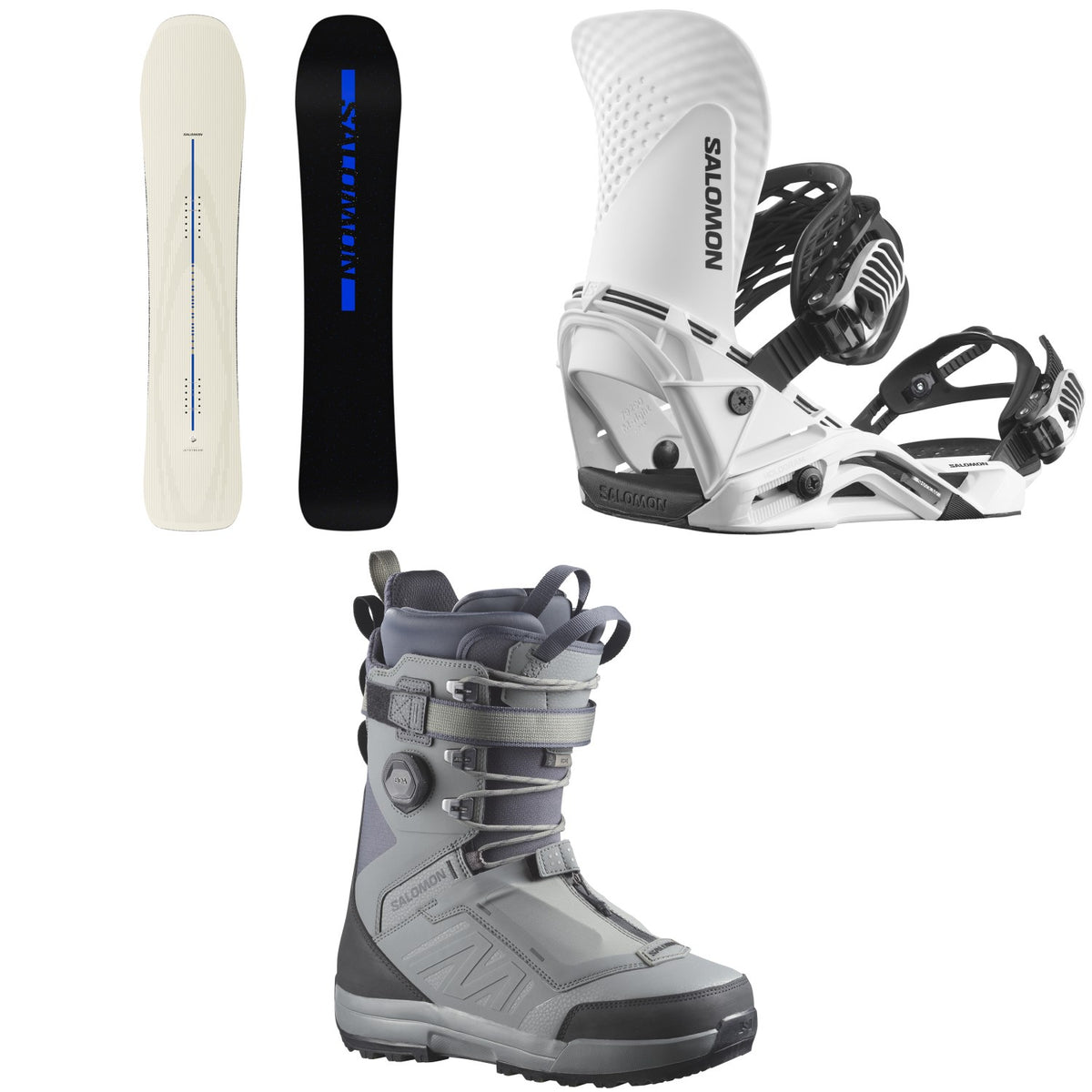 Salomon Jetstream Snowboard + Hologram Snowboard Bindings + Echo Lace SJ Boa Snowboard Boots 2027